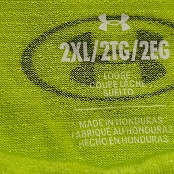 Under Armour Men's NWT bright green active loose-fitting active tee (nwt / 2XL) - Picture 7 of 11